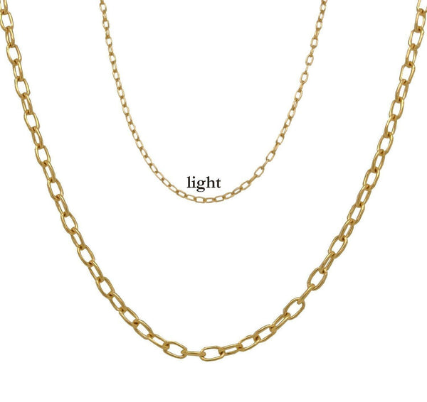 14k gold rectangle link light gauge chain #14klightgauge