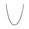 4mm rectangle link oxidized sterling silver chain #4mmlink