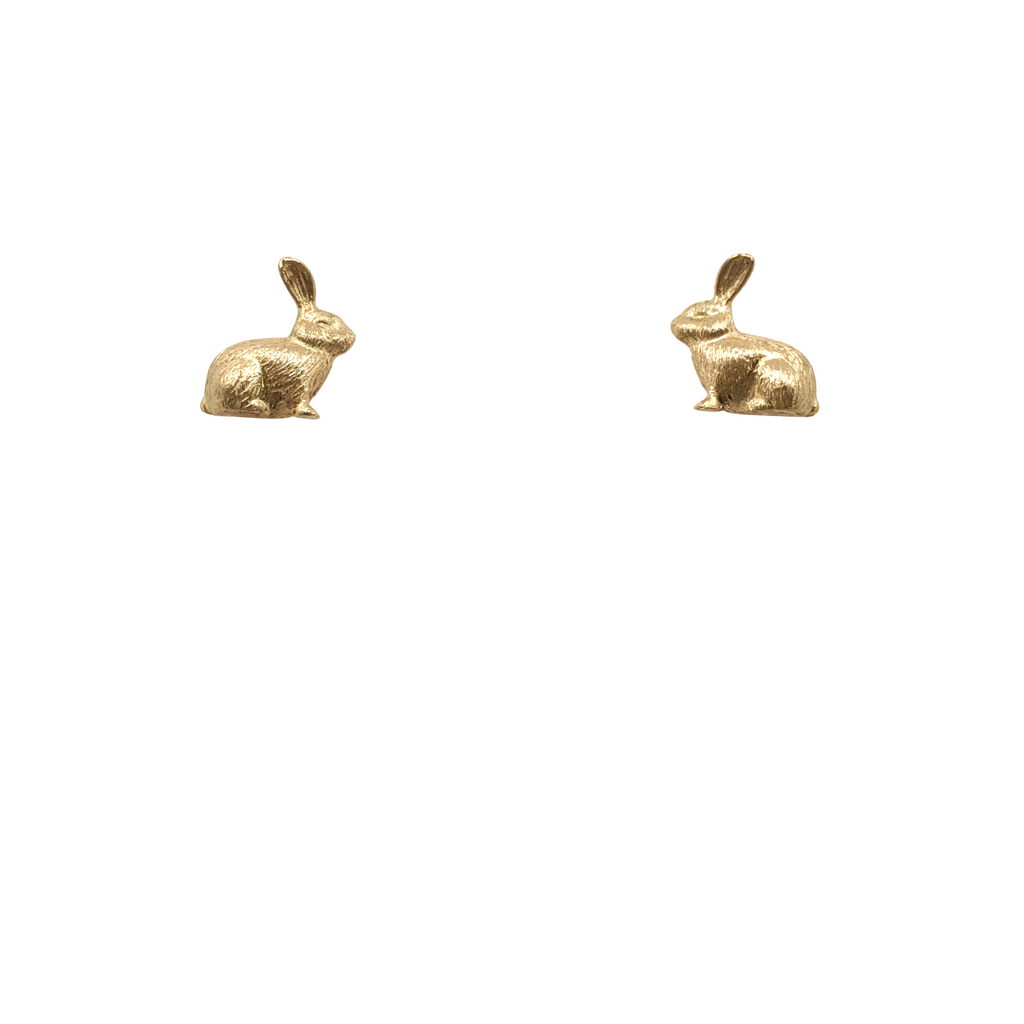 18k baby bunny stud earrings item #em50