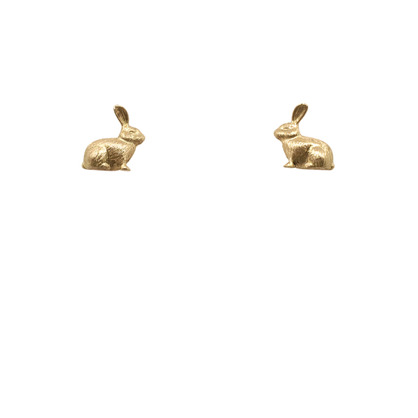 18k baby bunny stud earrings item #em50