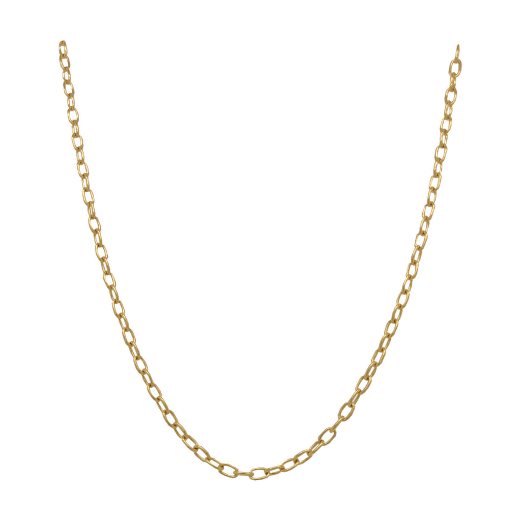 14k medium rectangle link gold chain #14kmediumgauge