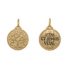 baby tree of life double sided charm shown in 14k gold #c120-1