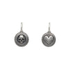 skull + heart double sided charm shown in oxidized sterling silver #c303x-0