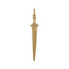 small dagger drop charm shown in solid 18k gold #c306-1