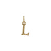 18k gold hand engraved BOLD initial charm #c401-1 /L