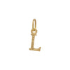 18k gold hand engraved BOLD initial charm #c401-1 x large /L