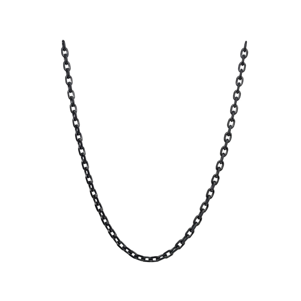 4mm rectangle link oxidized sterling silver chain #4mmlink