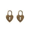heart lock double sided charm shown in 14k gold #co26-1