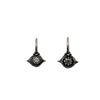 baby evil eye with white diamond .065cts shown oxidized sterling silver charm #co40-2