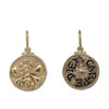 bee + star double sided charm in 14k gold reads "seize the day" #co5-1