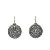evil eye + hamsa double sided charm shown in oxidized sterling silver with white diamond .014cts dots on front & back  #co69-2