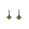 teeny antique double sided cross charm shown in 14k gold  #cs1-1