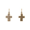 antique mixed white diamonds ,30cts one side double sided cross charm shown in 14k gold #cs3-3