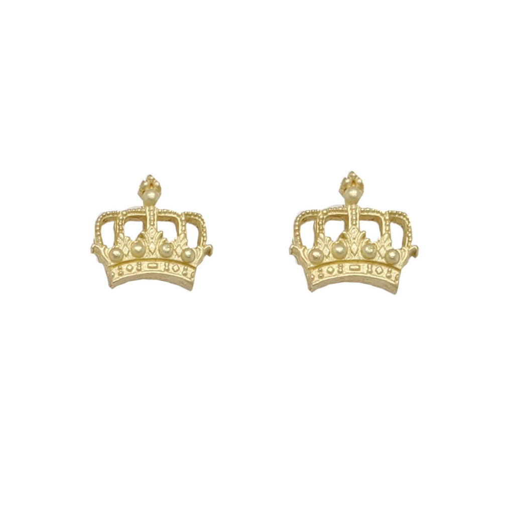 Sterling Silver Crown Stud Earrings by Peace of Mind - hillyhorton.co.uk