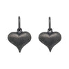 fat large heart double sided charm shown in oxidized sterling  silver #ht4-0
