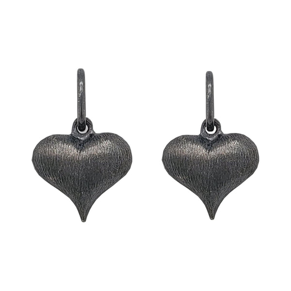 fat large heart double sided charm shown in oxidized sterling  silver #ht4-0