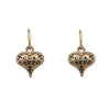 baby fat WTF carved heart double sided charm shown in 14k gold  #ht5B-1