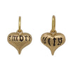 large fat carved heart reads "love life" shown in 14k gold  #ht9L-1