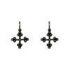 medium balled double sided cross charm shown in oxidized sterling silver #s1-0